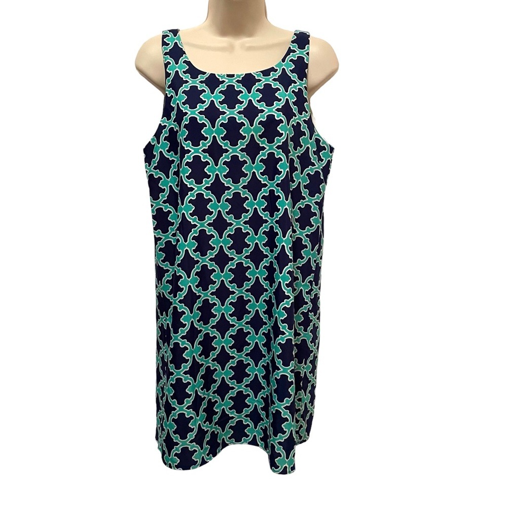 Newbury Kustom Women’s Dress Geometric Pattern Shift Tank Dress Size Medium